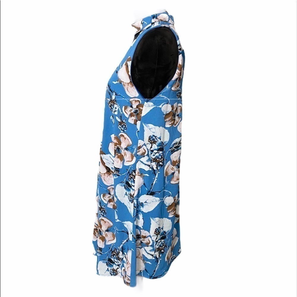 Peppermint Happy Blues shift choker floral dress NWT size small - Picture 3 of 12